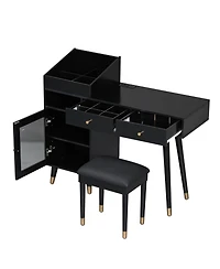 Streamdale Furniture Vanity Desk with Drawers Cabinet & Charging Port