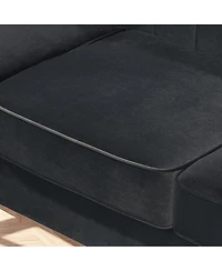 Streamdale Furniture Streamdale Modern Velvet 3-Seater Sofa, Tufted Back
