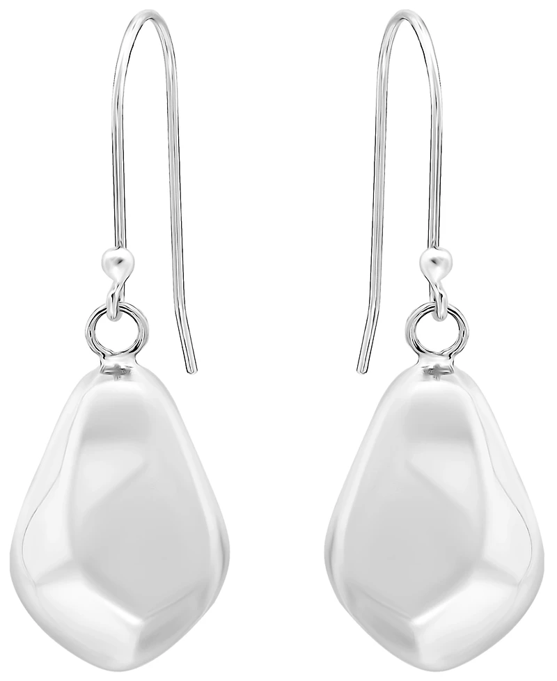 Giani Bernini Sterling Silver Hammered Teardrop Fishhook Drop Earrings, Macy's Exclusive