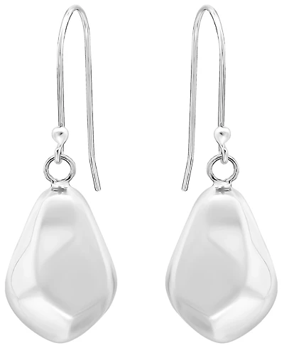 Giani Bernini Sterling Silver Hammered Teardrop Fishhook Drop Earrings, Macy's Exclusive