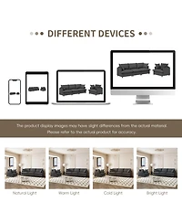 Streamdale Furniture Streamdale 2-Piece Chenille Sofa Set with Pillows 3-Seater Sofa & Armchair