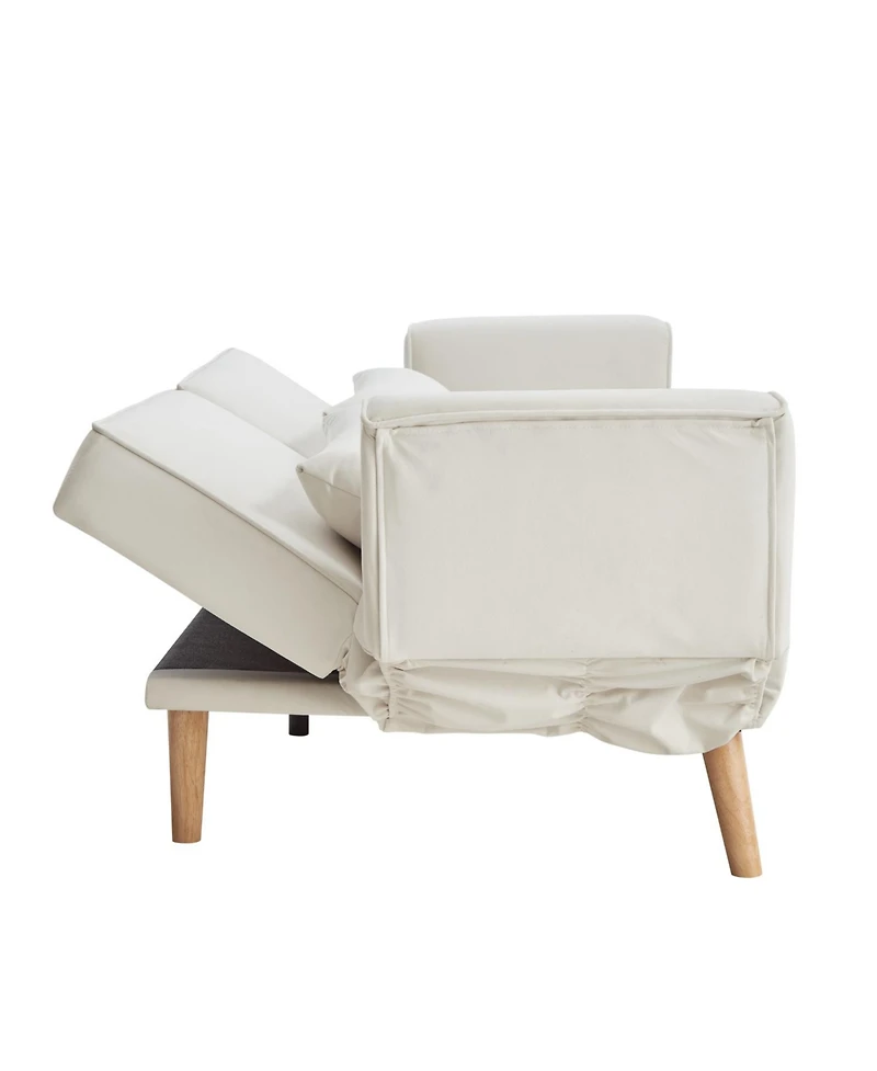 Streamdale Furniture Streamdale 72.8" Futon Sofa Bed, Adjustable Armrests, Recliner