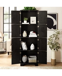Streamdale Furniture 72.4" Tall Storage Cabinet w/ 8 Doors & 4 Shelves, Bookshelf