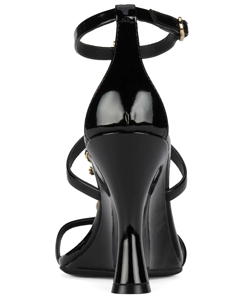 Jeffrey Campbell Women's Swamped Embellished Sculpted Wedge Sandals