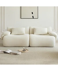 Streamdale Furniture Streamdale Memory Foam 2-Seater Sofa in a Box - White