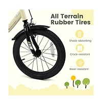 Hongge Kids Training Bike with Adjustable Seat Dual Brake System and Rubber Tires