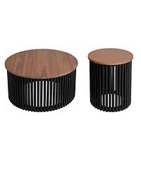 Streamdale Furniture Acacia Wood Side Table - Handcrafted Modern Design