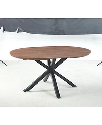 Streamdale Furniture Extendable Table Metal Leg Mdf Top 120-200cm