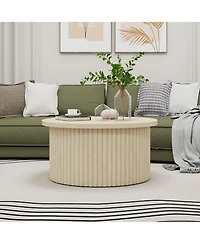 Streamdale Furniture Modern Round Coffee Table Accent Table