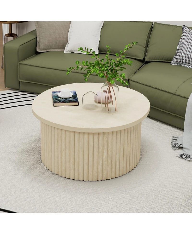 Streamdale Furniture Modern Round Coffee Table Accent Table