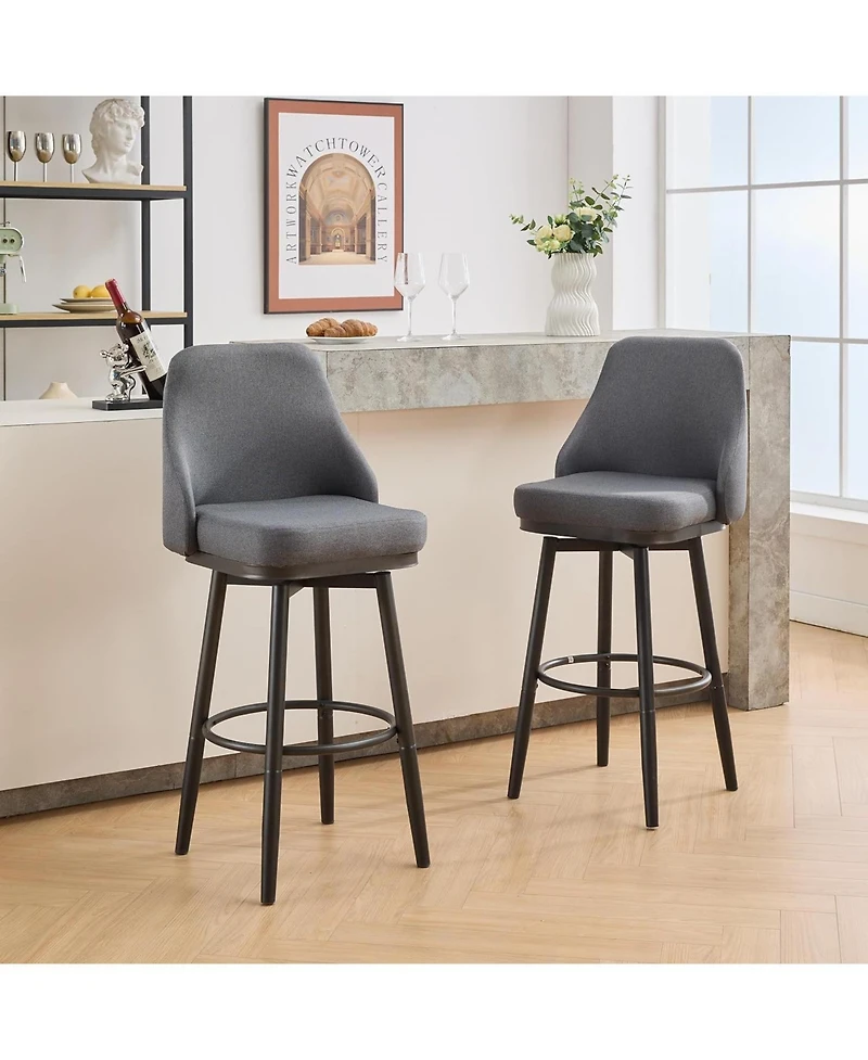 Streamdale Furniture Streamdale swivel bar & couter stool, 24"&30" adjustable, (set of 2) Fabric color