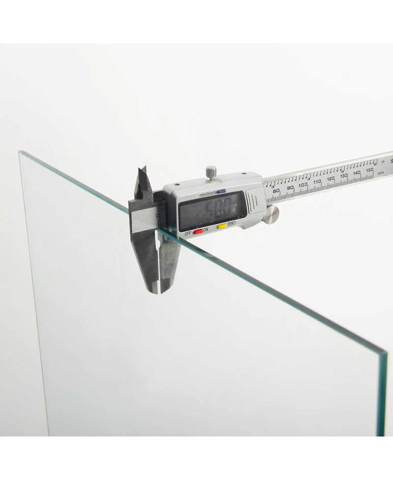 Streamdale Furniture Two Door Glass Cabinet Glass Display Cabinet with 5 Shelves White