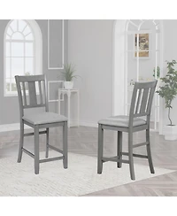 Streamdale Furniture Counter Height Chairs Set of 4, Padded Seat, Gray
