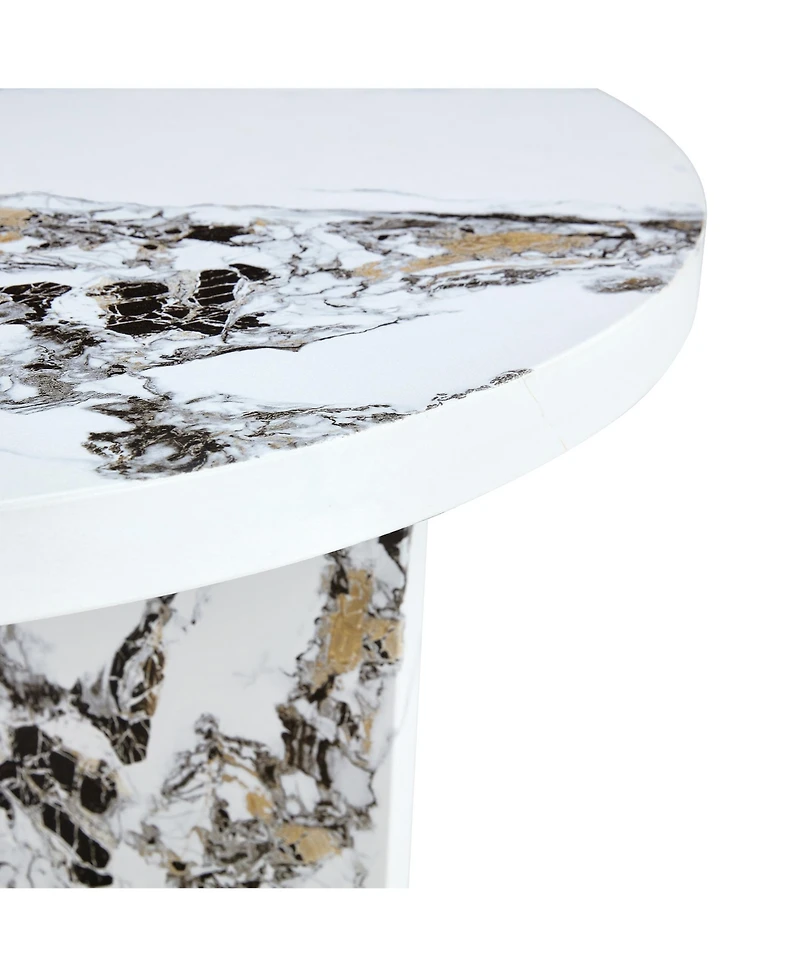 Streamdale Furniture 7-Piece Dining Set 42" Round Table & 6 Upholstered Chairs