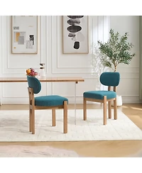 Streamdale Furniture Modern Fabric Upholstered Dining Chairs (Set of 2)