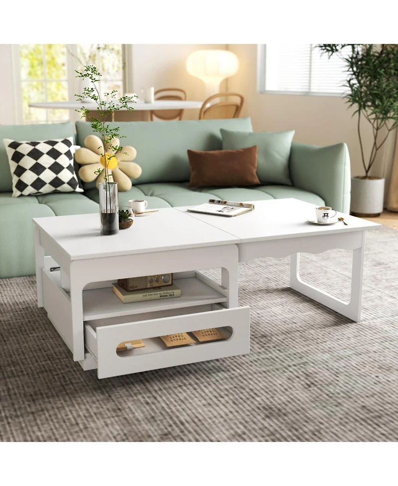 Streamdale Furniture 3-in-1 Deformed Coffee Table with Storage