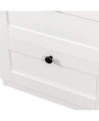 Streamdale Furniture 2-in-1 Coat Rack Nightstand with Drawer & Hooks