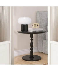 Streamdale Furniture 23" Black Round Accent Table - Modern Side/Nightstand
