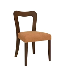 Streamdale Furniture Dining Chair Without Arm(walnut+caramel) Set of 2