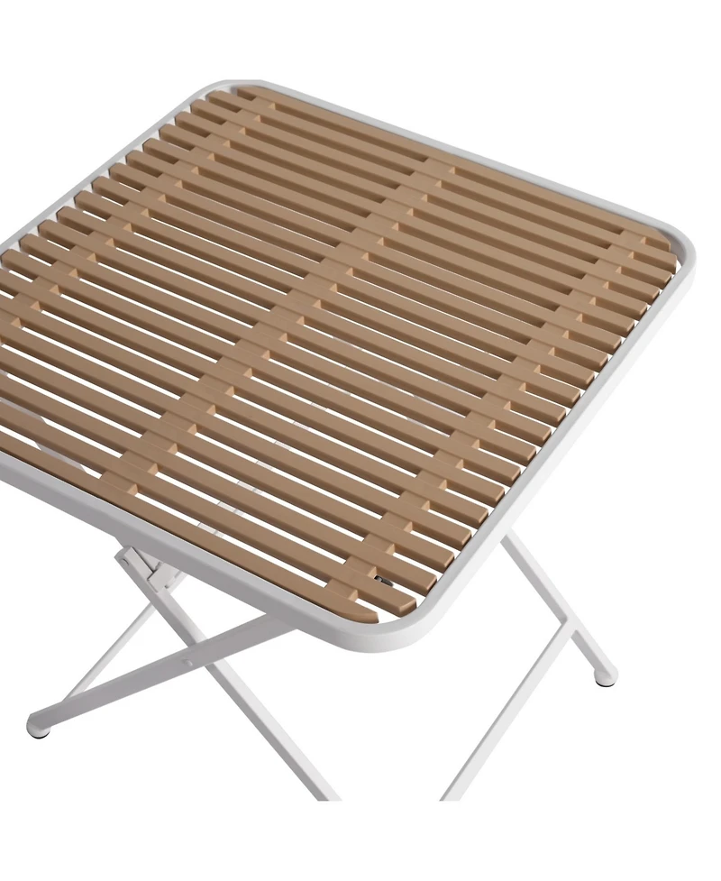 Streamdale Furniture Folding Square Table - Indoor/Outdoor, Metal Legs