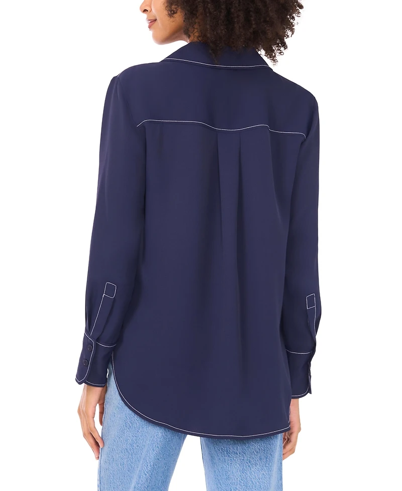 Vince Camuto Women's Collared Neck Blouse