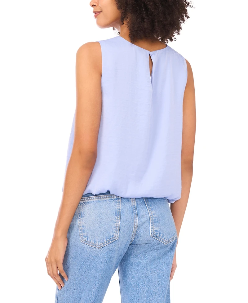 Vince Camuto Women's Bubble Hem Crewneck Blouse