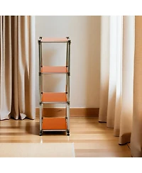 Streamdale Furniture Korean 4-Tier Stainless Steel Shelving Unit (49"H x 14.9"W