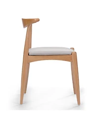 Streamdale Furniture Rubberwood Dining Chairs (Set of 2) - Natural/Beige