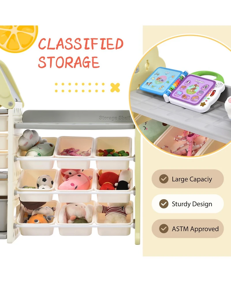 Streamdale Furniture Toy Storage Organizer with 14 Bins for Kids