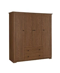 Streamdale Furniture 4 Door Wardrobe Armoire Closet with 2 Drawers