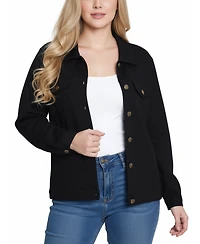 Ny Collection Plus Long Sleeve Ponte Jacket