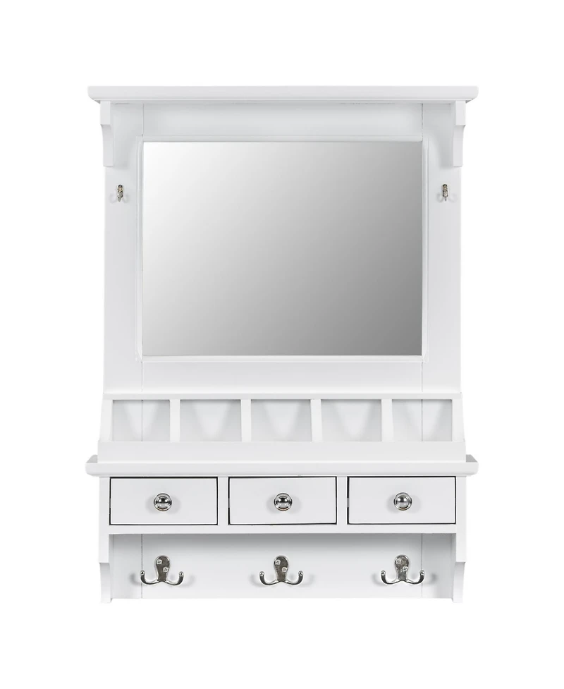 Streamdale Furniture Floating Makeup Vanity with Mirror & Storage