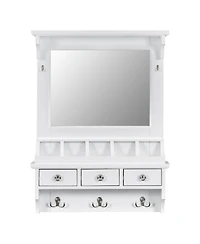 Streamdale Furniture Floating Makeup Vanity with Mirror & Storage
