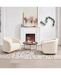 Streamdale Furniture Swivel Teddy Barrel Chair