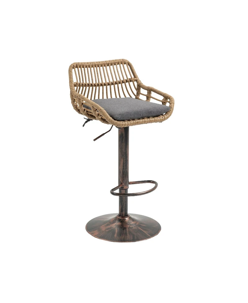 Streamdale Furniture Swivel Bar Stools Set of 2 - Adjustable Gray