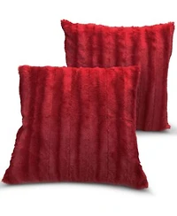 Cheer Collection Faux Fur 2 Pack Decorative Pillows