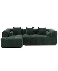 Streamdale Furniture 101" Sectional Sofa Modular Couch Deep Seating & Pockets