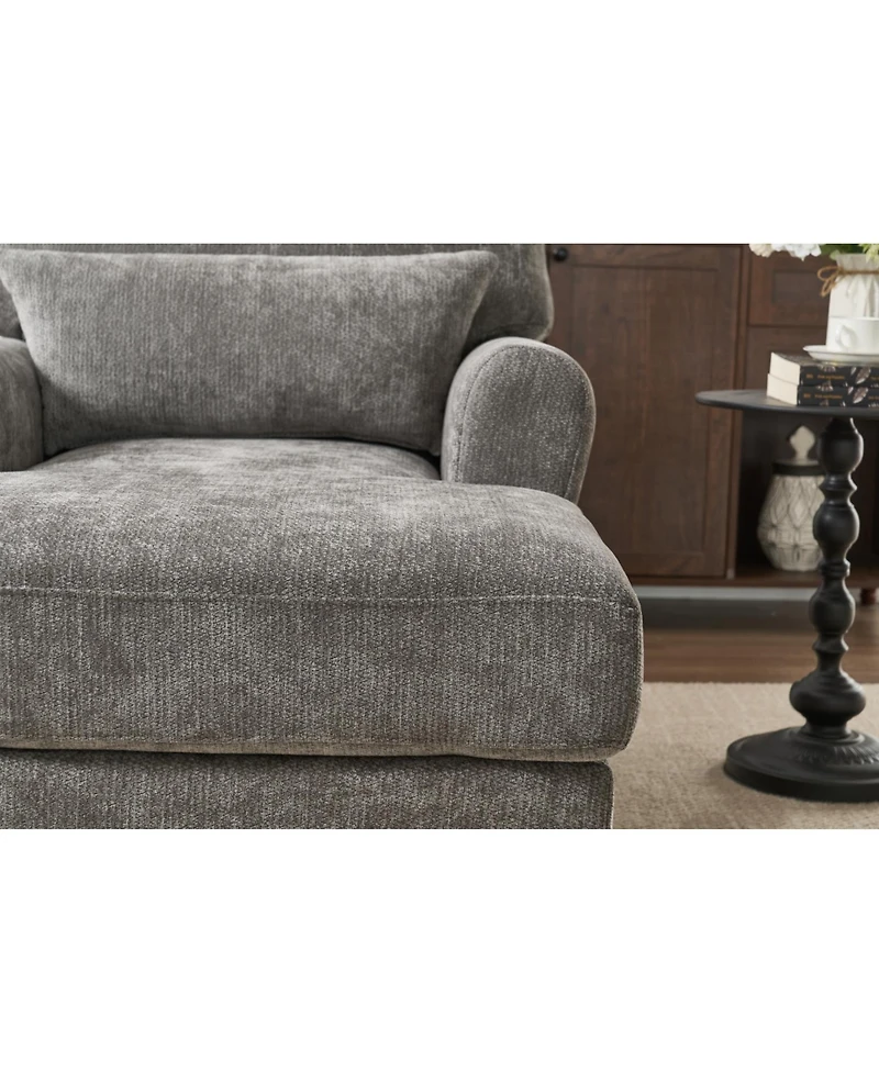 Streamdale Furniture Streamdale Modern Grey Chaise Lounge Sofa Recliner
