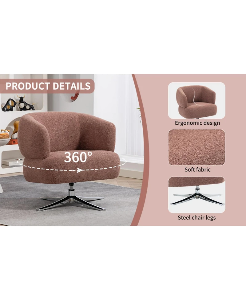 Streamdale Furniture Red Swivel Cuddle Chair - Balcony, Study, Living Room