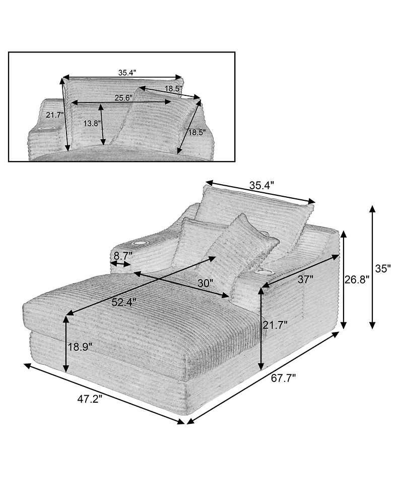 Streamdale Furniture Streamdale Modern White Sofa Lounge Chair