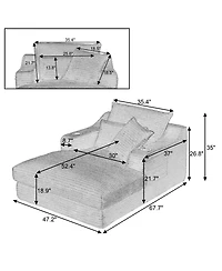 Streamdale Furniture Streamdale Modern White Sofa Lounge Chair