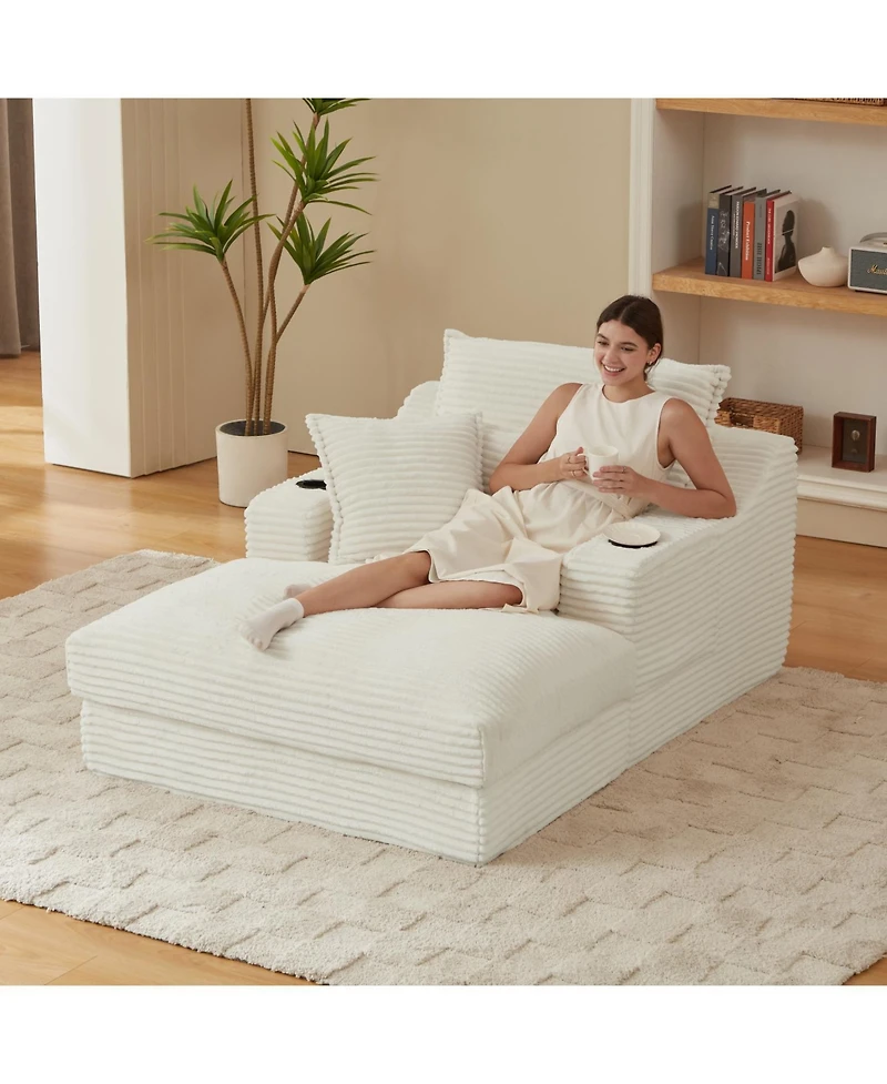 Streamdale Furniture Streamdale Modern White Sofa Lounge Chair