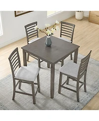Streamdale Furniture 5-Piece Retro Dining Table & Chairs Set - (Assembly Required)