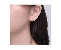 GiGiGirl Kids 14K Gold Plated Cubic Zirconia Triangular Stud Earrings