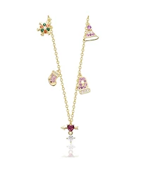 GiGiGirl Teens 14K Gold Plated Cubic Zirconia Charm Necklace