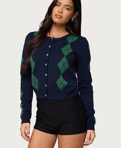 Edikted Women's Farren Argyle Cardigan