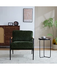 Streamdale Furniture Modern Accent Chair with Plush Cushions and Wooden Armrests