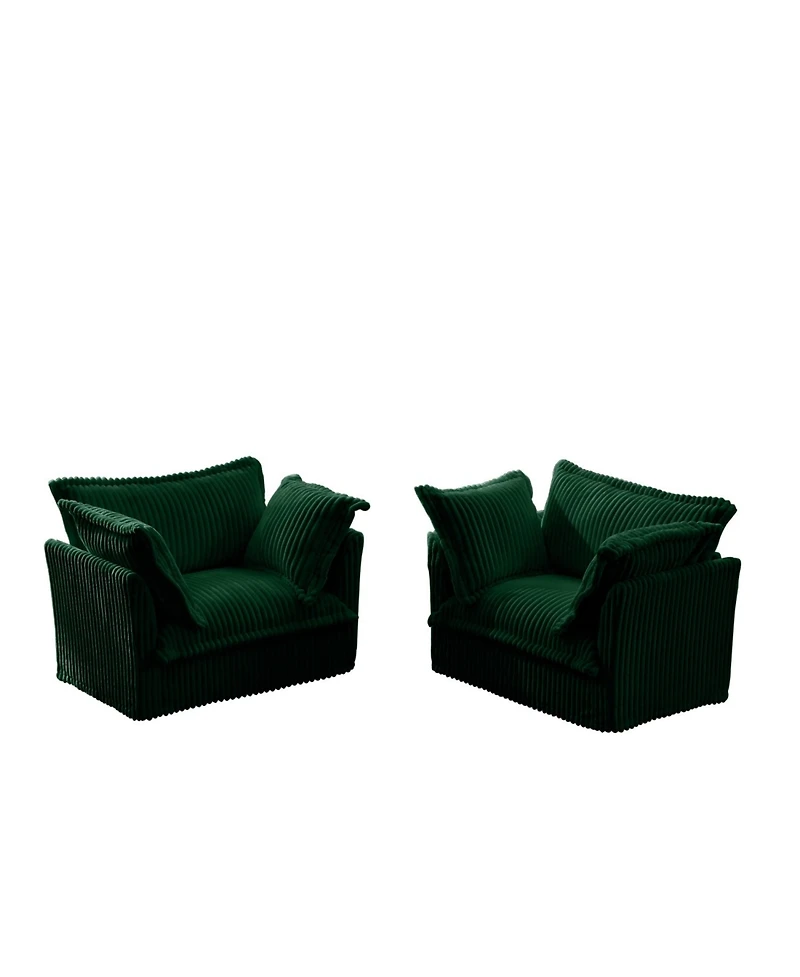 Streamdale Furniture Set of 2 Slipcovered Armchairs