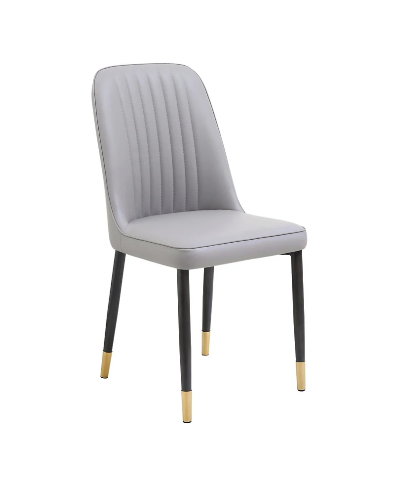 Streamdale Furniture Grey Dining Chairs (Set of 2) - Cushioned, Modern Kitchen/Living Room