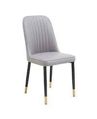 Streamdale Furniture Grey Dining Chairs (Set of 2) - Cushioned, Modern Kitchen/Living Room